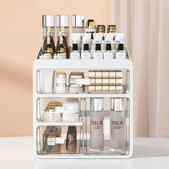 Clear Tiered Cosmetic Storage Organizer for Vanity and Bathroom