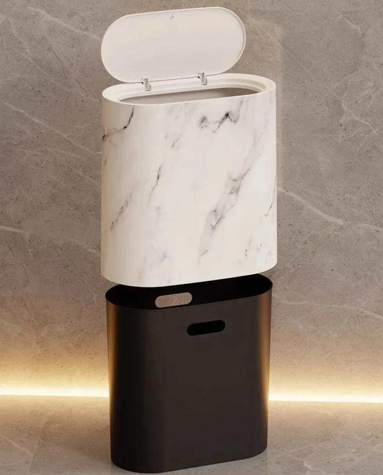 Marble bins stacked