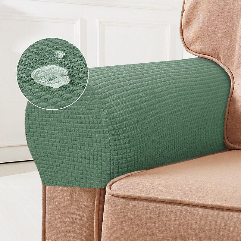 Light green armrest covers