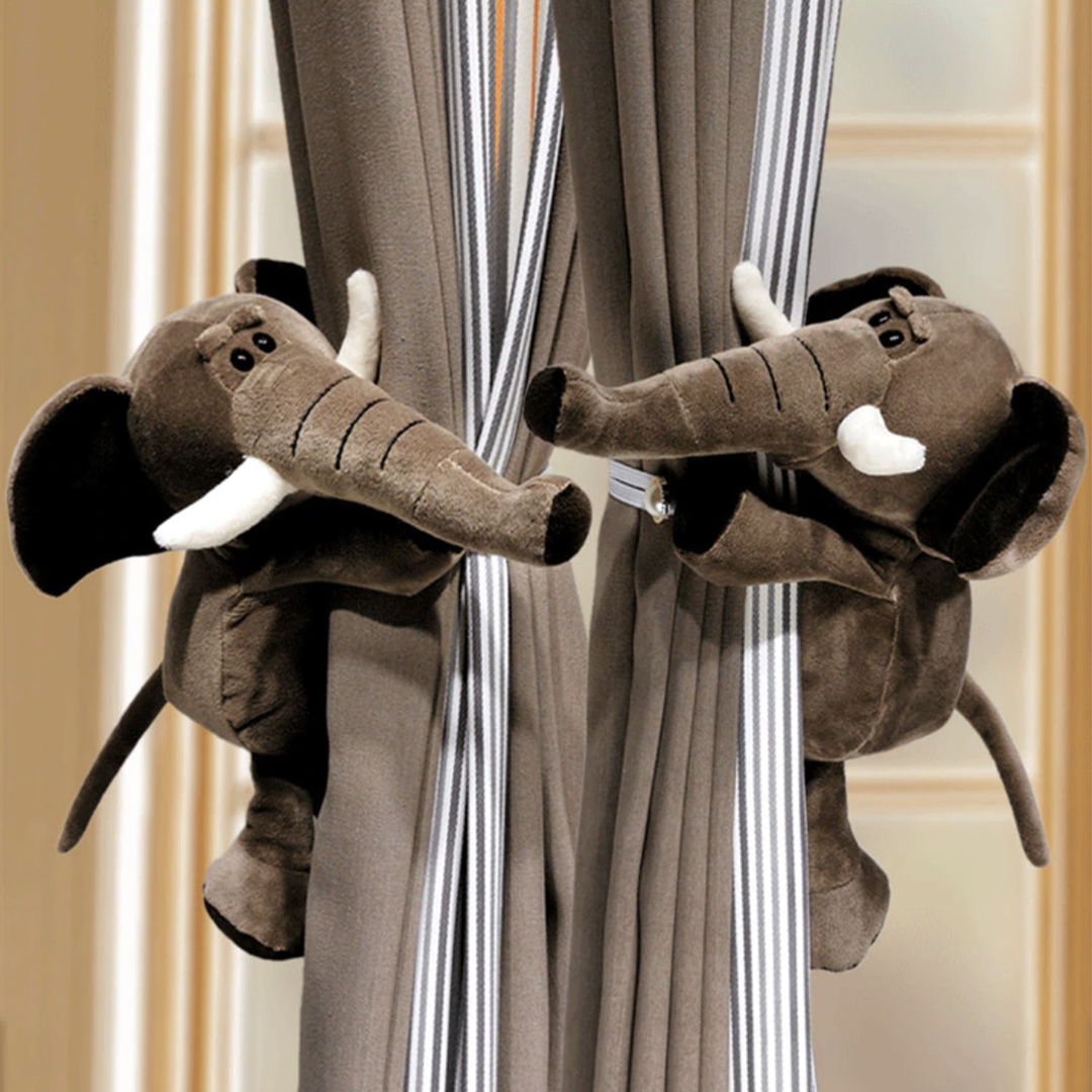 Plush Animal Curtain Tiebacks for Kids and Nursery Rooms