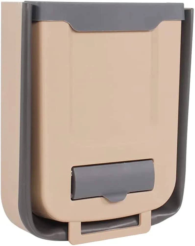 Collapsible Wall-Mounted Hanging Trash Bin for Kitchen Cabinet and Door