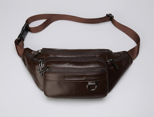 Genuine Leather Waist Fanny Pack for Travel and Outdoor Adventures