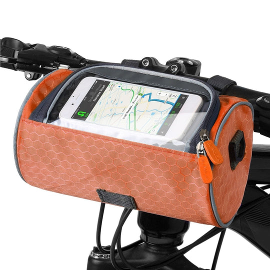 Waterproof Bicycle Handlebar Bag with Touchscreen Phone Holder for Cycling