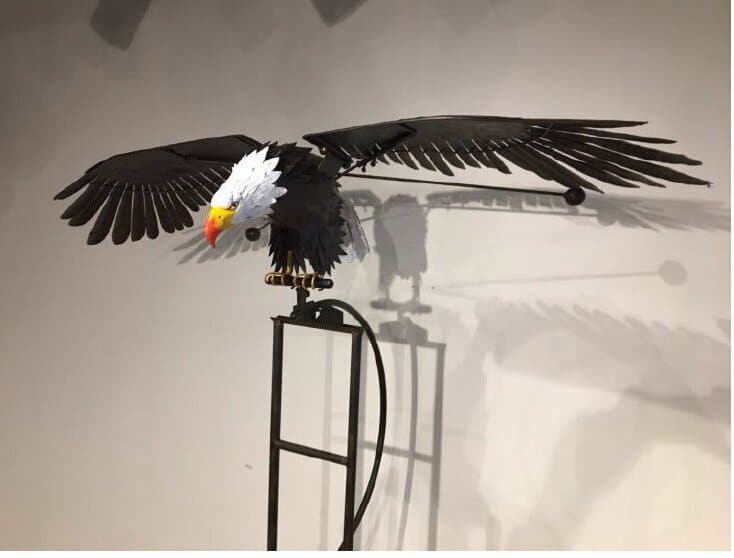 Eagle wind spinner detail