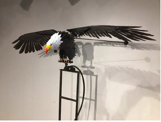 Eagle wind spinner detail