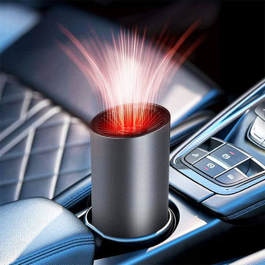 Black car windshield defroster heater mounted in vehicle