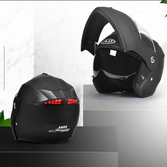 Flip-up full face motorcycle helmet
