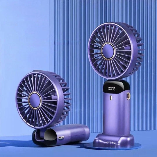Portable Handheld Mini Fan with Rechargeable Battery for Travel and Outdoor