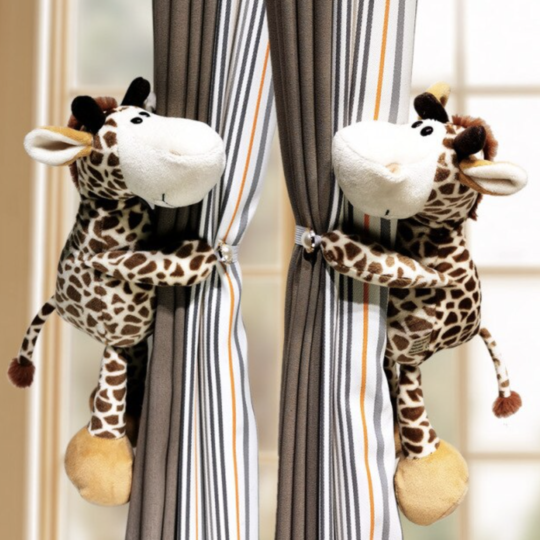 Plush Animal Curtain Tiebacks for Kids and Nursery Rooms