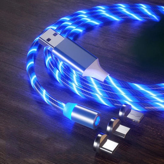 Glowing Flowing-Light USB Charging Cable for Phones and Tablets