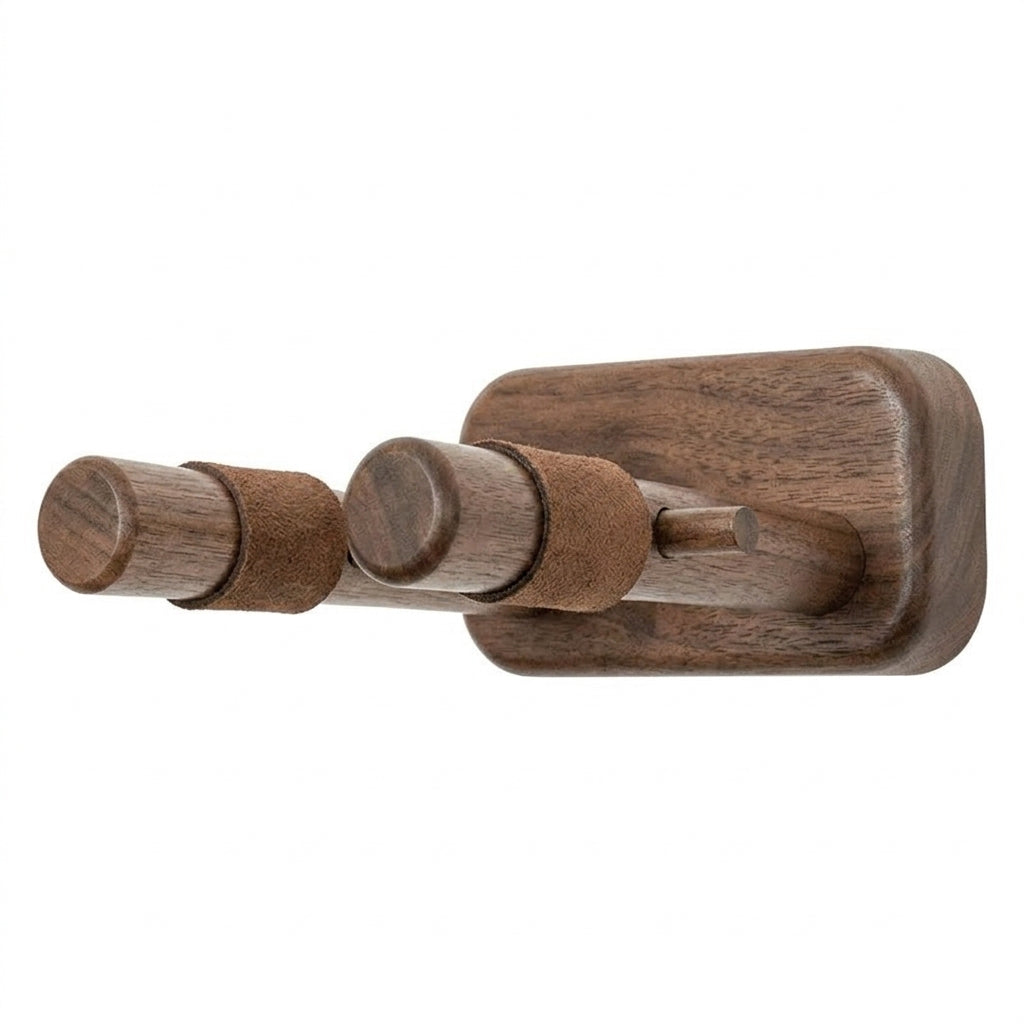 Solid Wood Wall Mounted Guitar Hanger Holder for Home and Studio Display