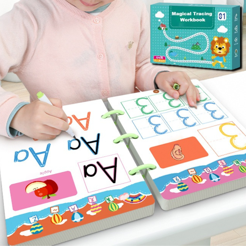 Reusable Magical Tracing Workbook Set for Early Writing Practice