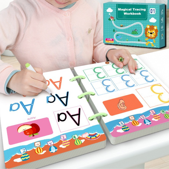 Reusable Magical Tracing Workbook Set for Early Writing Practice