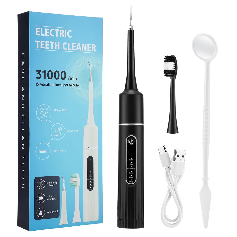 Six Speed Electric Teeth Cleaning Scaler Kit for Deep Plaque Removal
