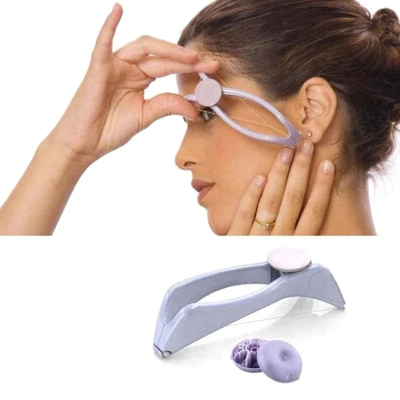 Manual Spring Threading Epilator Tool for Precise Facial Hair Removal