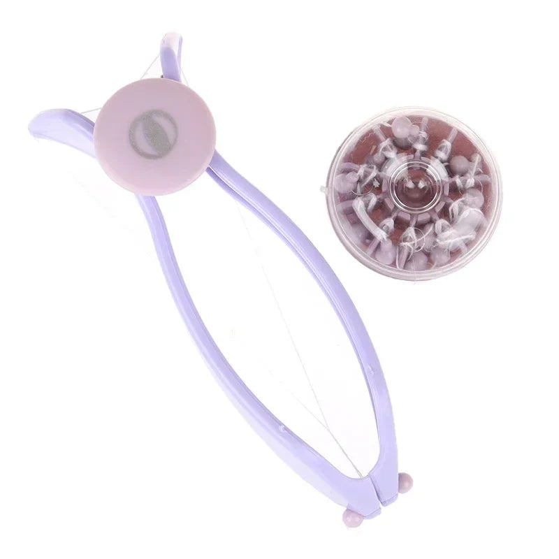 Manual Spring Threading Epilator Tool for Precise Facial Hair Removal