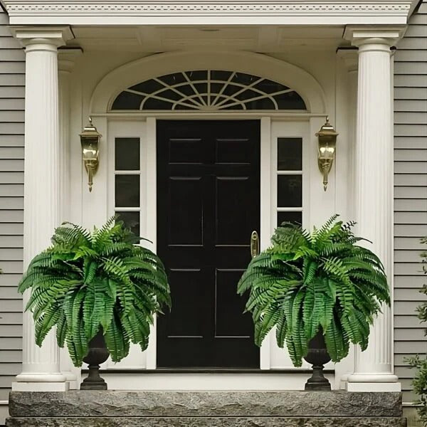 Lush UV-Resistant Artificial Boston Fern for Indoor and Outdoor Decor