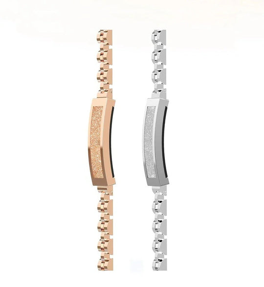 Sparkling Chain-Link Smart Bracelet Fitness Tracker with Heart Rate and Sleep Monitoring for Women