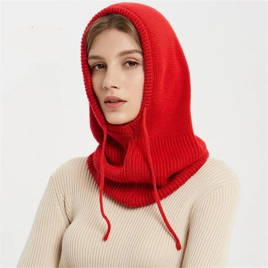 Cozy Knit Hooded Balaclava Snood for Winter and Cold Weather