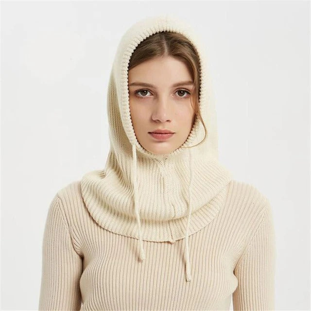 Cozy Knit Hooded Balaclava Snood for Winter and Cold Weather
