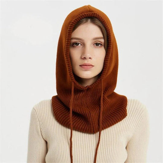 Cozy Knit Hooded Balaclava Snood for Winter and Cold Weather