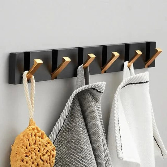 Sleek Stainless Steel Retractable Hook Rack for Entryway and Kitchen