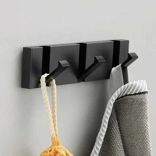 Sleek Stainless Steel Retractable Hook Rack for Entryway and Kitchen