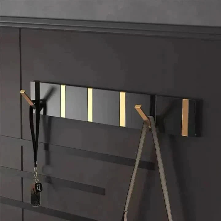 Sleek Stainless Steel Retractable Hook Rack for Entryway and Kitchen
