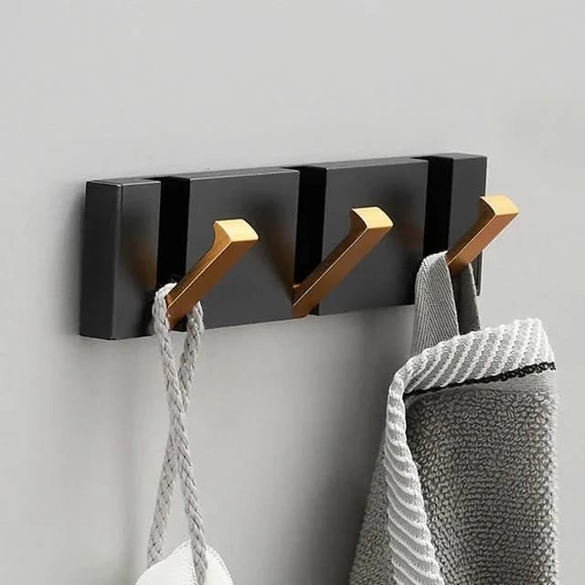 Sleek Stainless Steel Retractable Hook Rack for Entryway and Kitchen