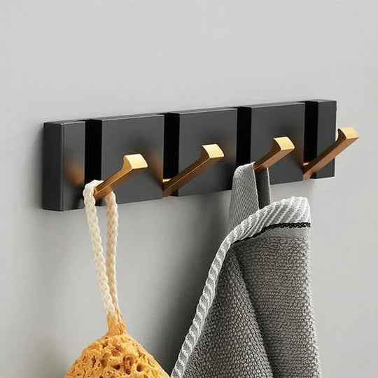 Sleek Stainless Steel Retractable Hook Rack for Entryway and Kitchen