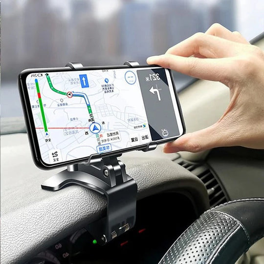 360-Degree Rotating Dashboard Car Phone Holder for Hands-Free Driving