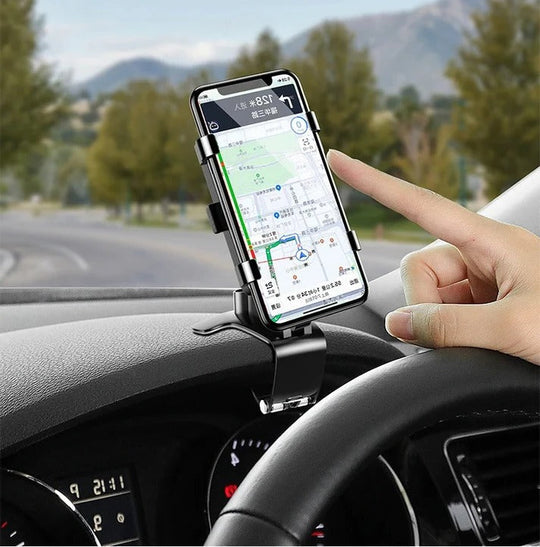 360-Degree Rotating Dashboard Car Phone Holder for Hands-Free Driving