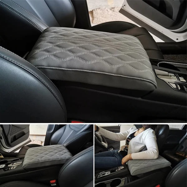 Plush Leather Memory Foam Car Armrest Cushion for Comfortable Driving