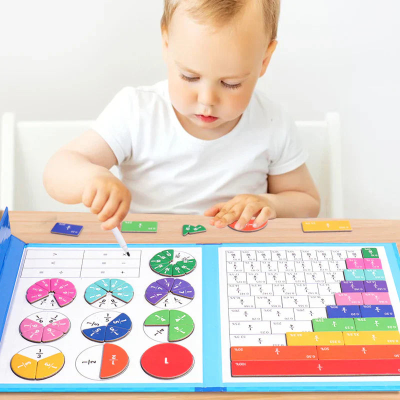 Magnetic Fraction Learning Board for Montessori Math Practice