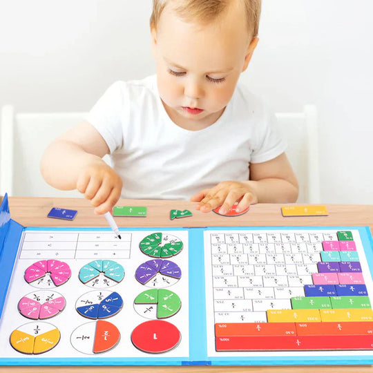 Magnetic Fraction Learning Board for Montessori Math Practice