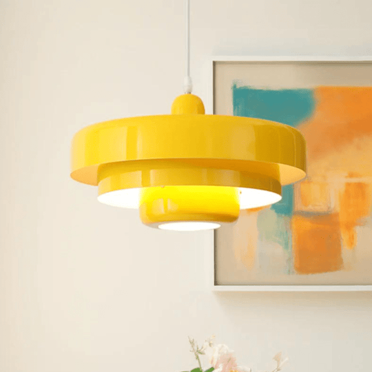 Retro Layered Macaron Pendant Light for Living Room Decor