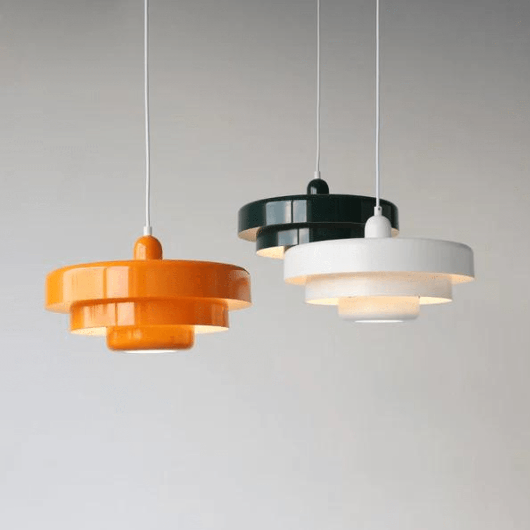 Retro Layered Macaron Pendant Light for Living Room Decor
