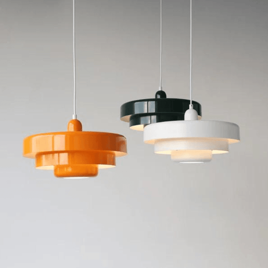 Retro Layered Macaron Pendant Light for Living Room Decor