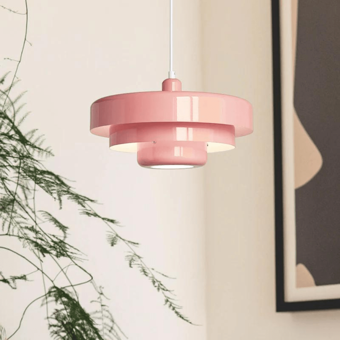 Retro Layered Macaron Pendant Light for Living Room Decor