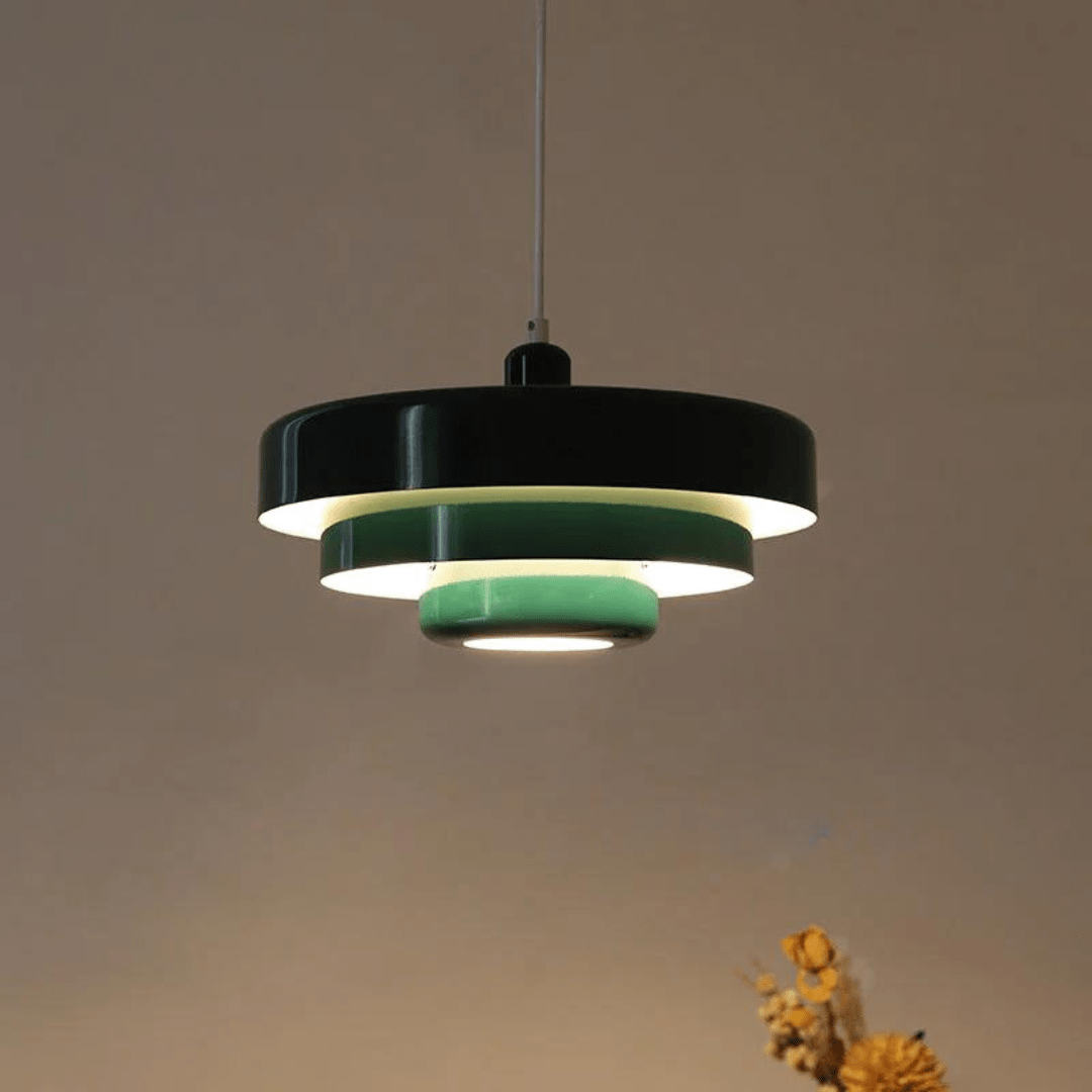 Retro Layered Macaron Pendant Light for Living Room Decor