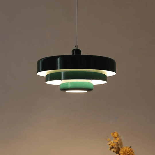 Retro Layered Macaron Pendant Light for Living Room Decor