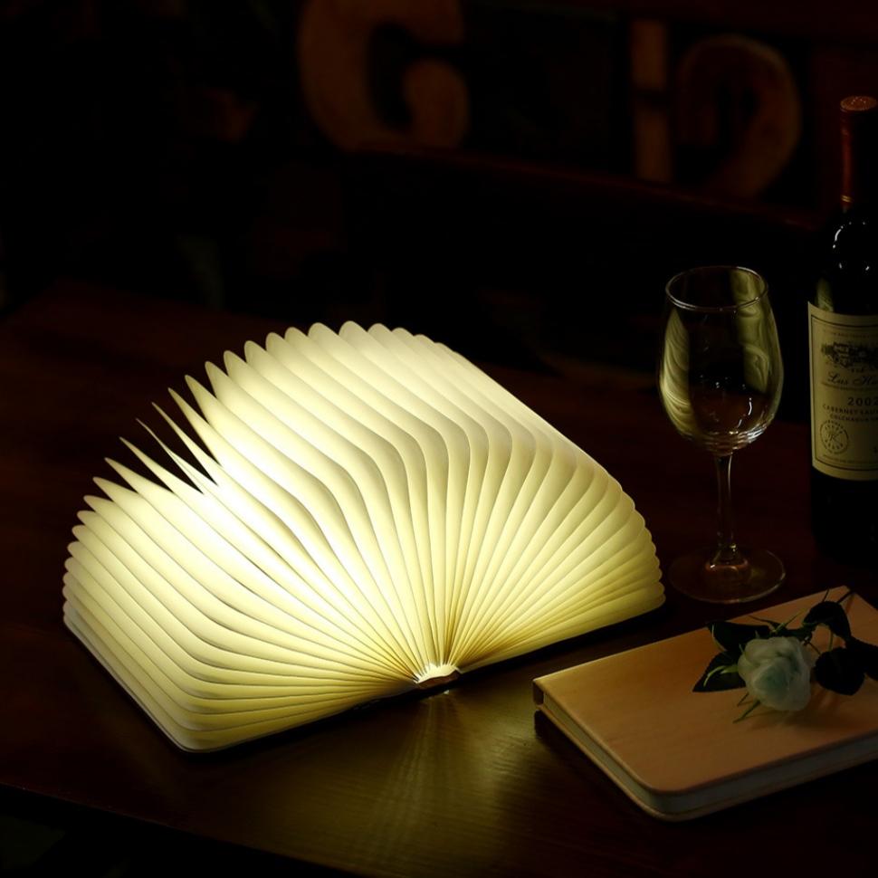 Book lamp open like a book