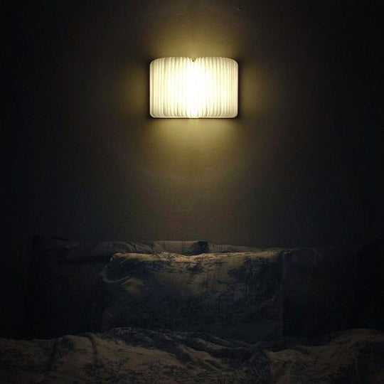 Book lamp glowing at night