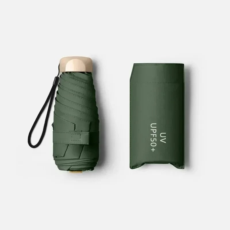 Dark green folding umbrella