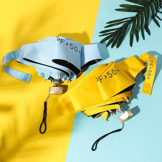 Compact Folding Mini Umbrella for Sun and Rain Protection