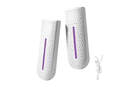 Compact USB Shoe Dryer and Deodorizer with Purple Light for Fresh Footwear