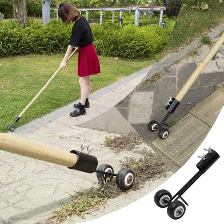 Stand-Up Long-Handle Gap Weeder Tool for Patios and Garden Paths