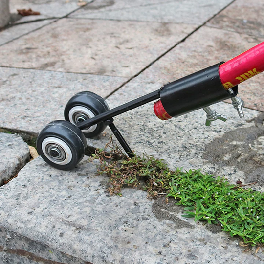 Stand-Up Long-Handle Gap Weeder Tool for Patios and Garden Paths