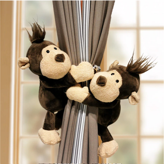 Plush Animal Curtain Tiebacks for Kids and Nursery Rooms