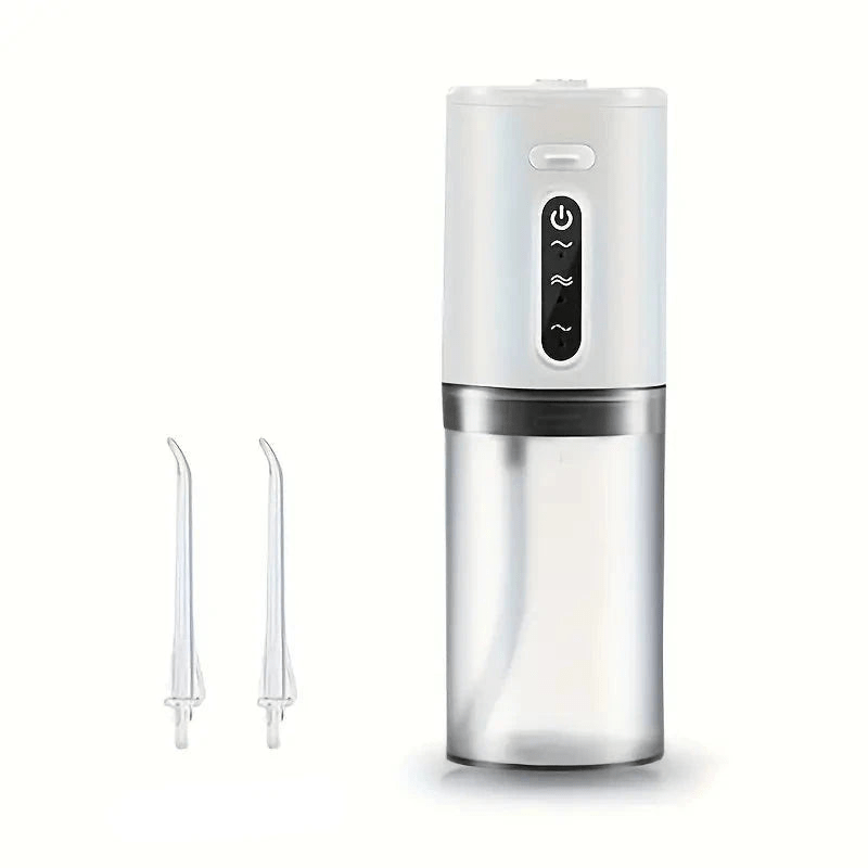White cordless water flosser